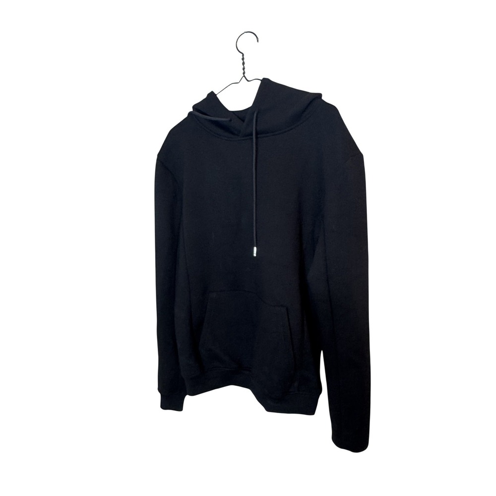 Raith Hoodie Mens 2XL Black Rayon Blend Pullover Kangaroo Pocket Soft Stretch